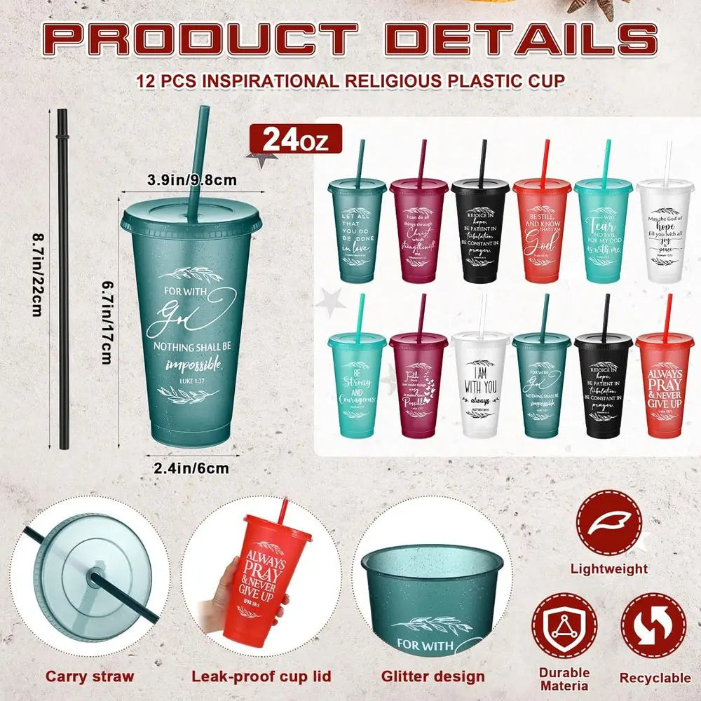 Religious Inspirational Tumbler Cups