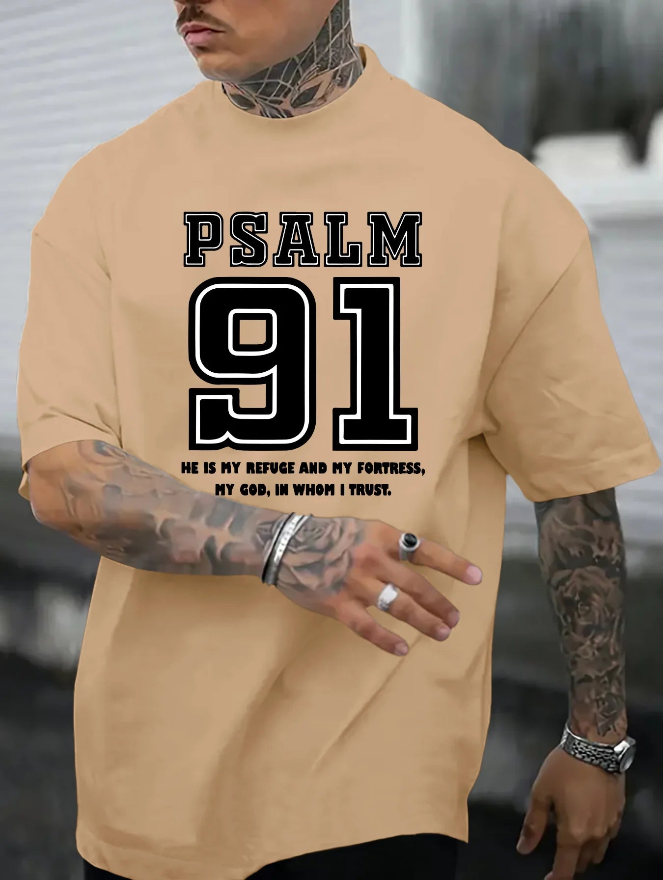 Men’s Psalm 91 Christian T-Shirt